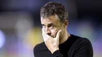 Pelatih Barcelona, Luis Enrique, turut kecewa usai anak asuhnya dipermalukan Celta Vigo. Pekan depan La Blaugrana akan menghadapi Deportivo La Coruna pada laga La Liga. (AFP/Miguel Riopa)