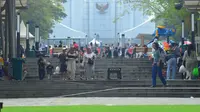 Taman Monumen Perjuangan Jawa Barat, Kota Bandung, semakin ramai dikunjungi setelah direnovas. 2024. (Dikdik Ripaldi/Liputan6.com).