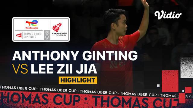 Berita video highlights pertandingan pertama Indonesia vs Malaysia di perempat final Piala Thomas 2020, di mana Anthony Ginting meraih kemenangan, Jumat (15/10/2021) malam hari WIB.