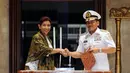 Kementerian Kelautan dan Perikanan (KKP) menandatangani nota kesepahaman dengan TNI Angkatan Laut di Mabes TNI, Cilangkap, (1/12/2014). (Liputan6.com/Helmi Fithriansyah)