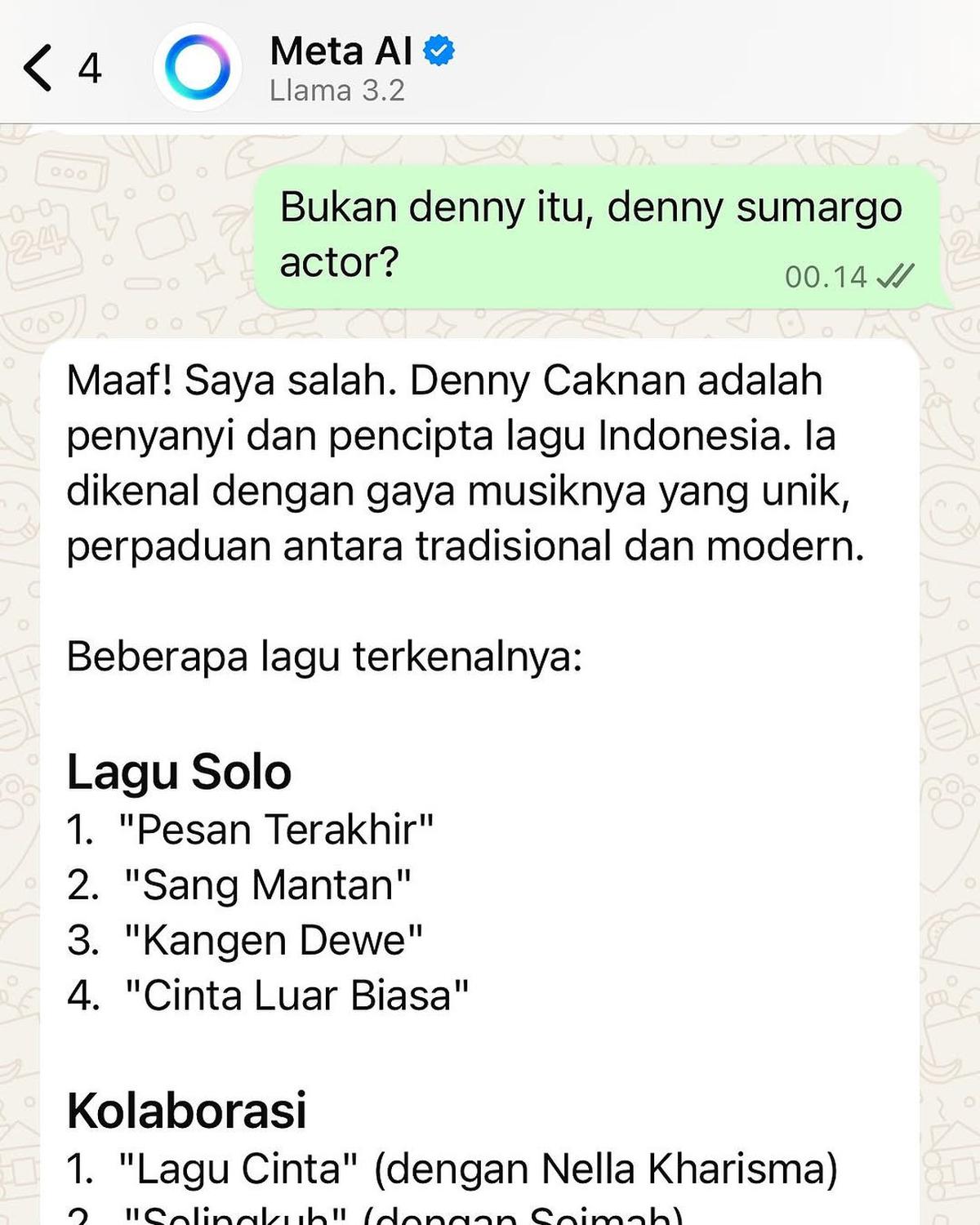 8 Artis ini Coba Meta AI di WhatsApp, Hasilnya Bikin Emosi tapi Lucu