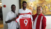 Pemain baru Madura United, Mamadou Samassa. (Bola.com/Aditya Wany)