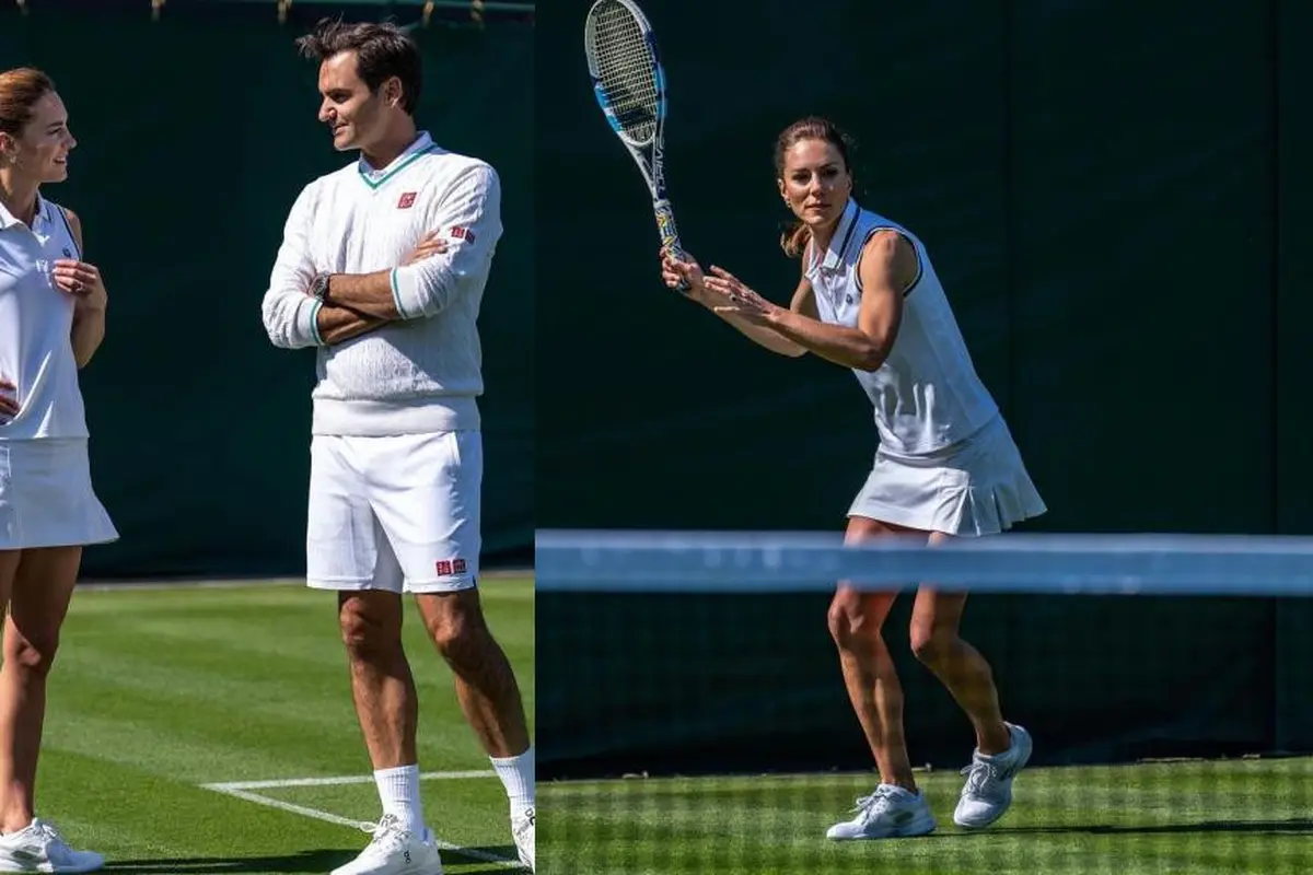8 Gaya Sporty Kate Middleton saat Adu Skill Tenis Bareng Legenda Roger Federer