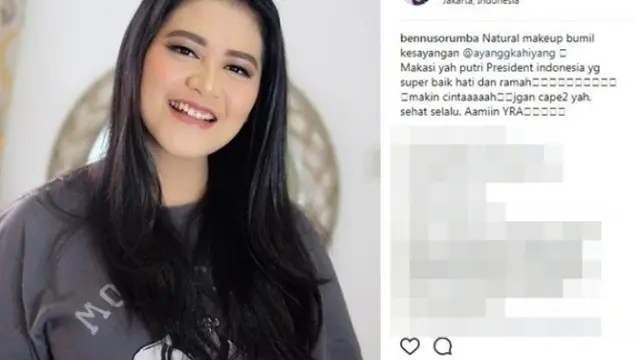 Unggahan Bennu Sorumba yang menyatakan kehamilan Kahiyang Ayu(Instagram/bennusorumba)
