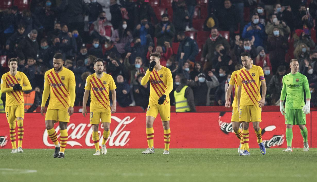 Hingga laga usai skor 1-1 tetap bertahan dan Barcelona lagi-lagi Mendapatkan hasil tidak memuaskan. (AFP/Jorge Guerrero)