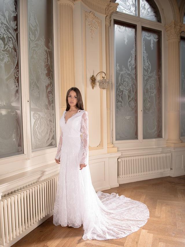 Ilustrasi gaun pernikahan.