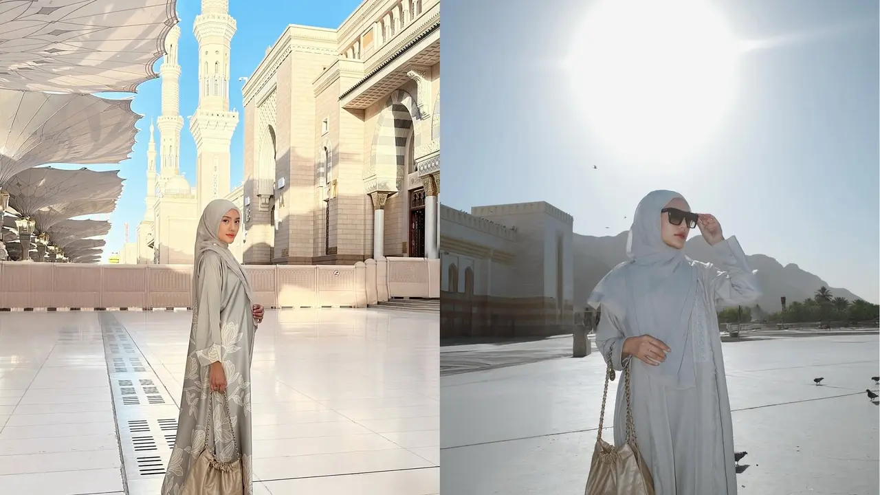 Gaya Annisa Aziza Pakai Hijab dan Baju Syar'i saat Umroh, Tampil Anggun dan Memukau