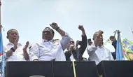 Momen Dasco Temui Buruh, Umumkan UU Pelindungan Ketenagakerjaan Disahkan