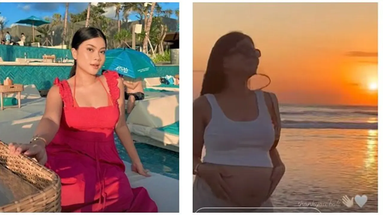 7 Potret Hanum Mega saat Lakukan Babymoon Sendiri di Bali, Curi Perhatian