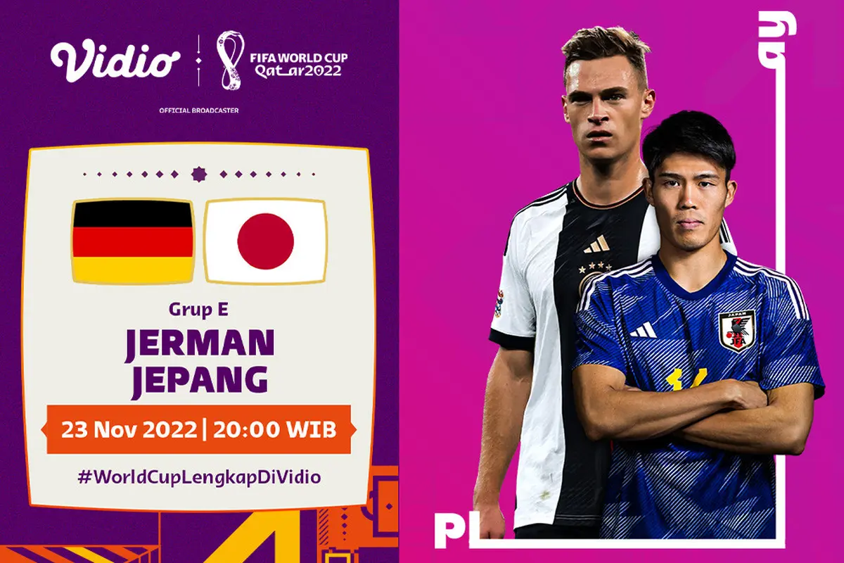 Jadwal dan Live Streaming Piala Dunia 2022 : Jerman vs Jepang di Vidio