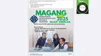 Tangkapan layar klaim link pendaftaran magang Kemnaker 2025 yang beredar di Facebook.