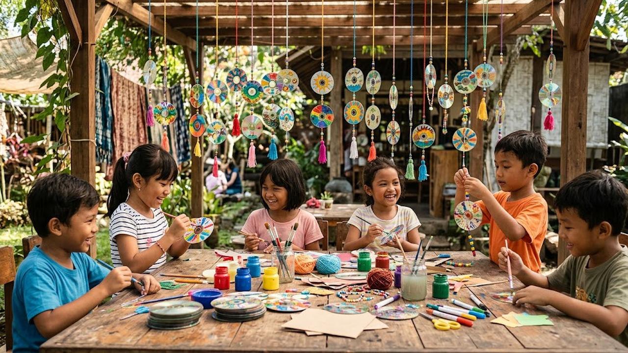 Ide Aktivitas Kreatif Anak dari Barang Bekas/AI Generated