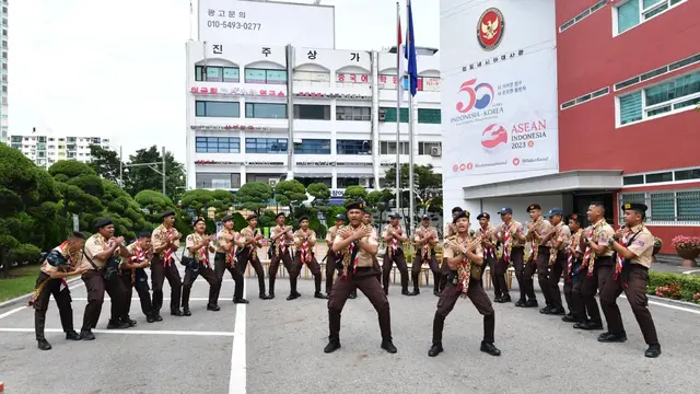 Kontingen Gerakan Pramuka Indonesia ikut serta dalam Jambore Pramuka Sedunia ke-25 (25th World Scout Jamboree) di Korea Selatan, 1 sampai 12 Agustus 2023. (Dok KBRI Seoul)