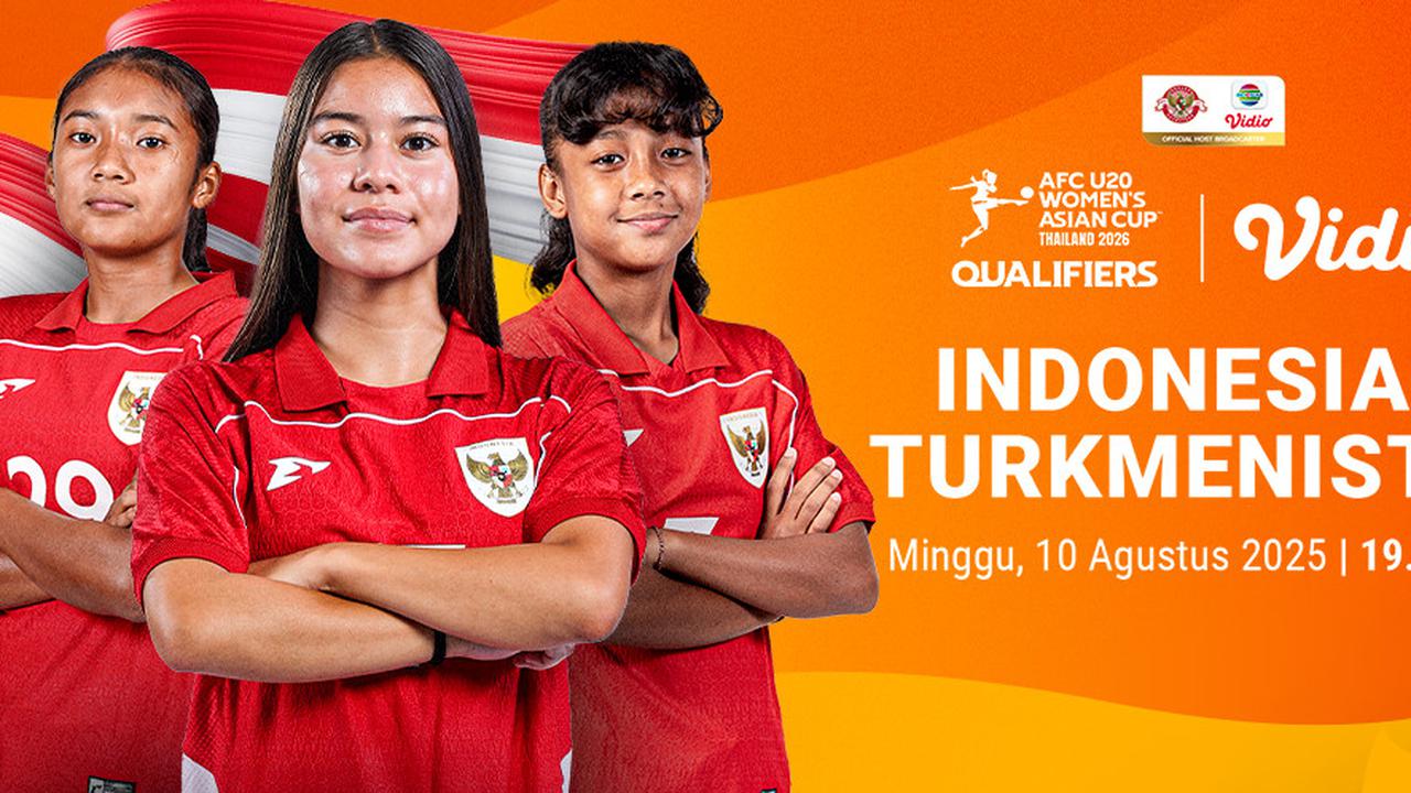 Link Live Stream Indonesia vs Turkmenistan: Kualifikasi Piala Asia Wanita U-20 2026 di Vidio