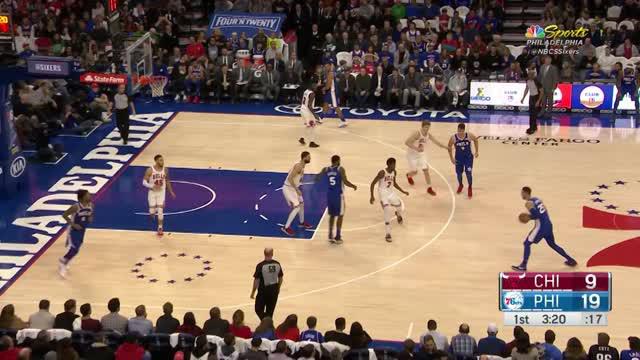 Berita video game recap NBA 2017-2018 antara Philadelphia 76ers melawan Chicago Bulls dengan skor 115-101.