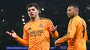 Enam menit berselang atau pada menit ke-86, Real Madrid kembali menyamakan kedudukan lewat gol Brahim Diaz. (Oli SCARFF/AFP)