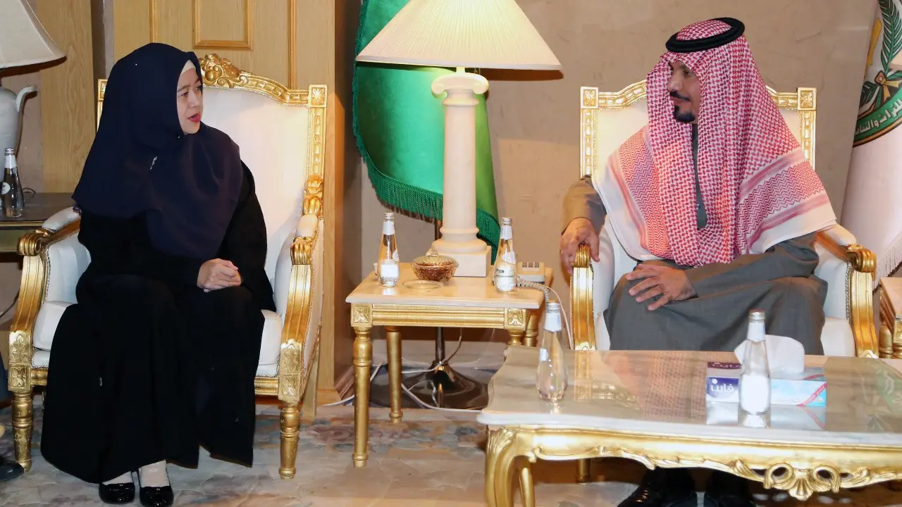 Menteri Koordinator Pembangunan Manusia dan Kebudayaan, Puan Maharani, tiba di Riyadh, Rabu (19/12/2018) (Istimewa)