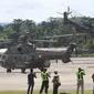 KKB tidak hanya menyandera dan membunuh pilot Mr. Glen Malcolm Conning tetapi juga membakar Helikopter Jenis IWN, MD.500 ER PK yang dikemudikan korban. (Sevianto PAKIDING / AFP)