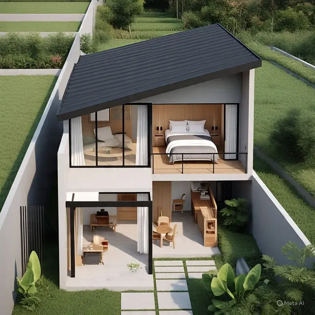 Desain Rumah Minimalis 2 Lantai 6x12