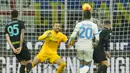 Napoli berhasil unggul lebih dahulu lewat gol Zielinski pada menit ke-17 meneruskan assist Lorenzo Insigne. (AP Photo/Antonio Calanni)