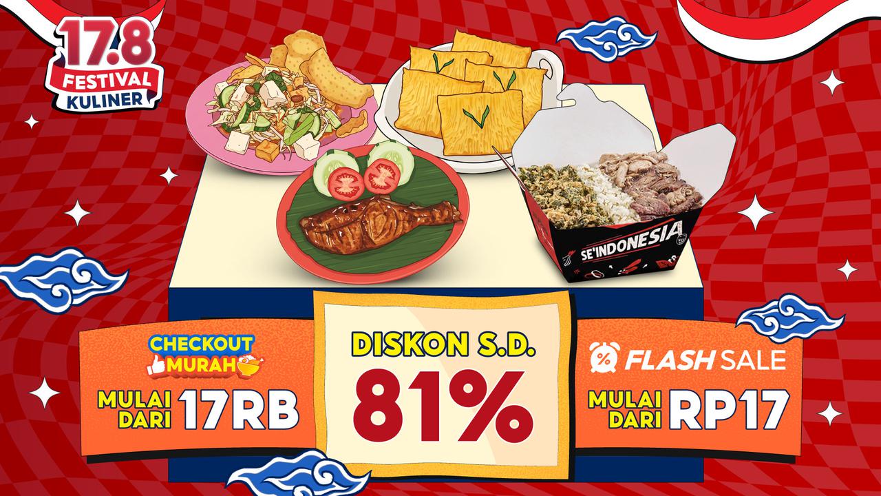 ShopeeFood Rayakan HUT ke-81 RI Lewat 17.8 Festival Kuliner, Angkat Merchant Lokal