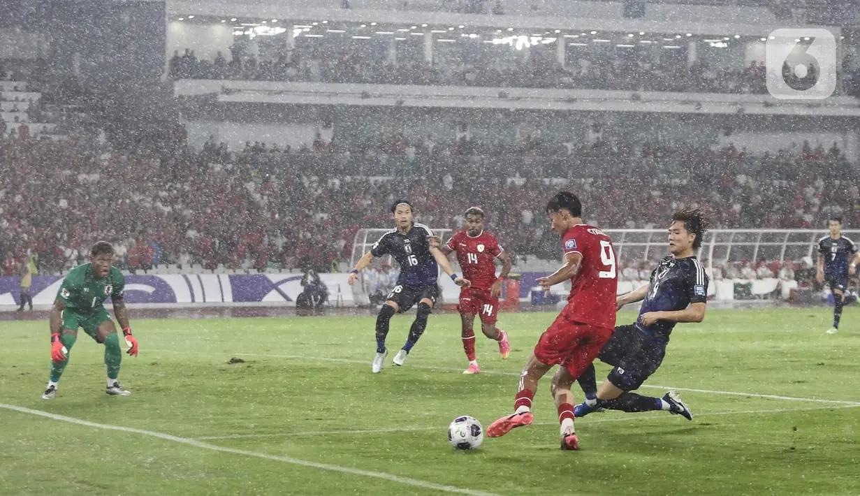 Untuk sementara Indonesia tergusur ke dasar klasemen putaran ketiga kualifikasi Piala Dunia 2026 zona Asia. (Liputan6.com/Angga Yuniar)