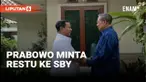 Calon Presiden Prabowo menemui Susilo Bambang Yudhoyono di kediamannya di Cikeas Bogor Rabu (25/10) pagi. Ia meminta restu SBY sebelum resmi mendaftarkan diri ke KPU di Pilpres 2024.