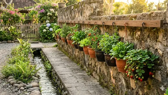 Kebun Sayur di Samping Selokan