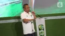 Direktur Utama PT Pegadaian, Damar Latri Setiawan memberi keterangan terkait hasil dan harapan dalam penyelenggaraan Pegadaian Liga 2 Indonesia musim 2024/2025. (Liputan6.com/Helmi Fithriansyah)