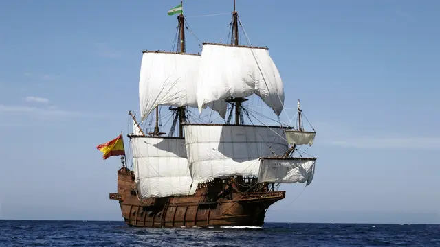 Ilustrasi kapal penjelajah Spanyol - AFP