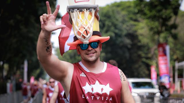 Suporter Timnas Basket Latvia