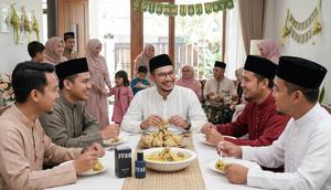 Suasana silaturahmi di Hari Raya Idul Fitri. (Flow)
