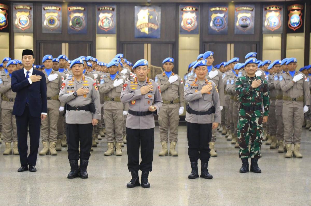 FOTO: Polri Kirim 140 Personel FPU 7 MINUSCA ke Afrika Tengah