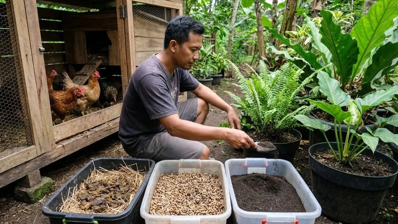 Memanfaatkan Kotoran Ayam untuk Kebun Rumahan