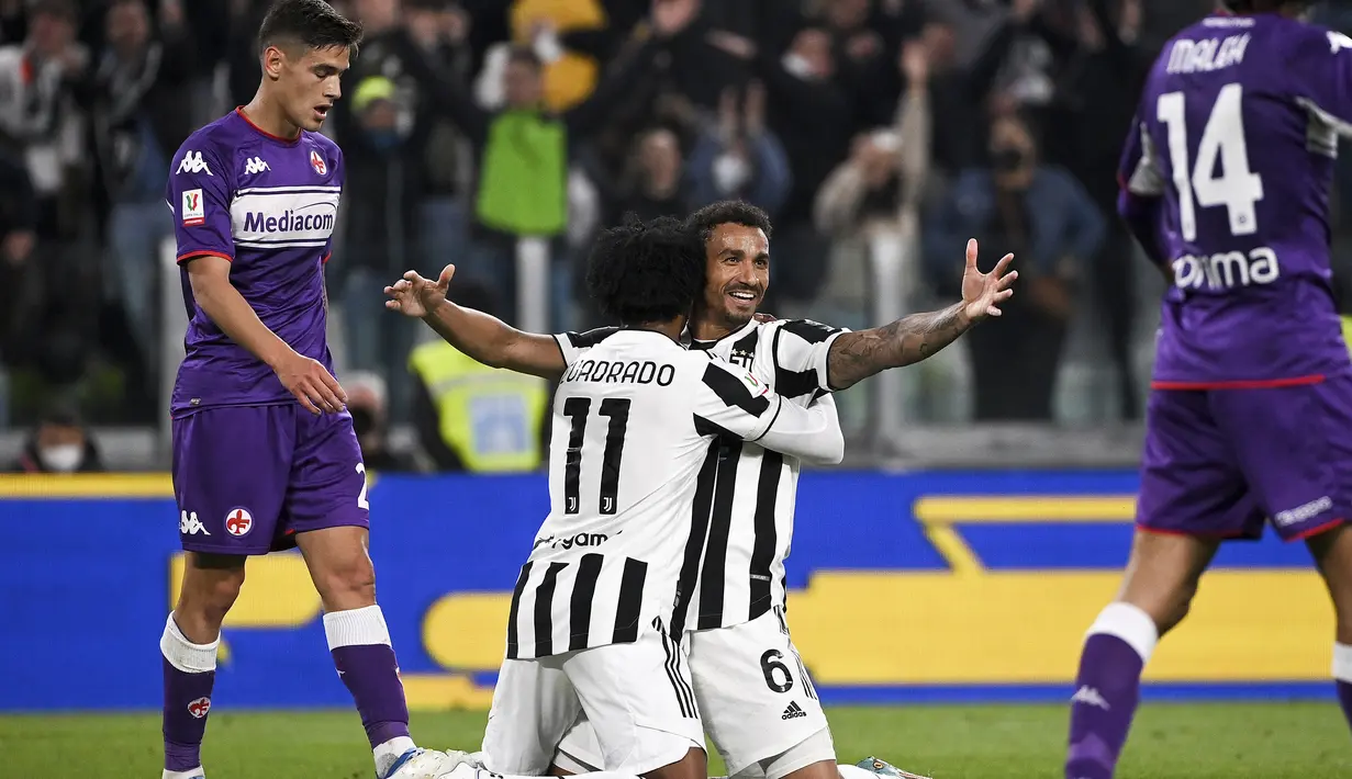 Sementara gol kedua dicetak oleh Danilo di menit ke-4 masa injury time babak kedua. (LaPresse via AP/Marco Alpozzi)