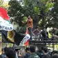 Badan Eksekutif Mahasiswa (BEM) Nusantara menggelar aksi demonstrasi di kawasan Patung Kuda, Jalan Medan Merdeka Barat, Gambir, Jakarta Pusat, DKI Jakarta, pada Rabu (18/10) (Istimewa)