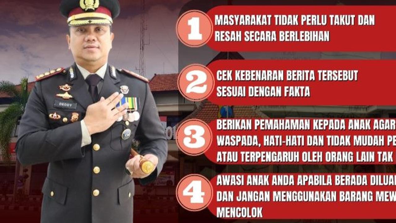 Imbauan Kapolresta Banyuwangi terkait isu penculikan anak di Banyuwangi. (Istimewa)