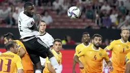 pertandingan grup J Kualifikasi Piala Dunia 2022 di stadion Mercedes-Benz Arena di Stuttgart, Jerman, Senin (6/9/2021). Dengan kemenangan ini Jerman berada di puncak klasemen dengan poin 12. (AP Photo/Matthias Schrader)
