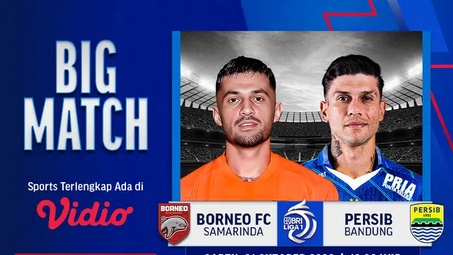 Jadwal dan Live Streaming Borneo vs Persib BRI Liga 1 di Vidio