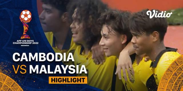 VIDEO: Highlights Piala AFF U-19 2022, Malaysia Menang Tipis atas Kamboja