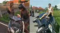 Kelakuan nyeleneh turis saat di Bali (Sumber: Twitter/AdorkableRacer)