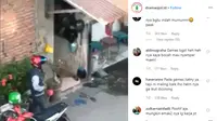 Sebuah video mendadak viral setelah memperlihatkan detik-detik seorang pria berhasil melakukan pencurian sepeda motor (@dramaojol.id)