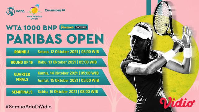 Jadwal dan Live Streaming WTA 1000 BNP Paribas Open Indian Wells di Vidio Pekan Ini
