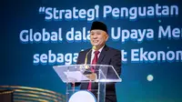 Menteri Koperasi dan UKM Teten Masduki di acara 9th Indonesia Islamic Economic Forum (IIEF), di Jakarta Convention Center (JCC). (Dok Kemenkop UKM)