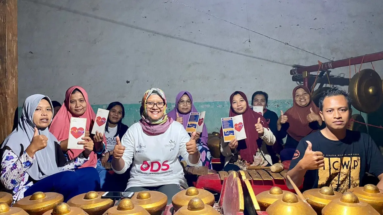 Kampanye dan sosialisasi tentang kesehatan jiwa lewat seni di Dukuh Tumpuk, Desa Kemiri, Kecamatan Jenangan, Ponorogo.