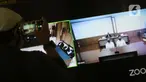 Layar monitor menampilkan dua terdakwa penyiraman air keras terhadap penyidik KPK Novel Baswedan, Rahmat Kadir Mahulette (kanan) dan Rony Bugis yang mengikuti sidang pembacaan putusan secara teleconference di Pengadilan Negeri Jakarta Utara, Kamis (16/7/2020). (Liputan6.com/Helmi Fithriansyah)