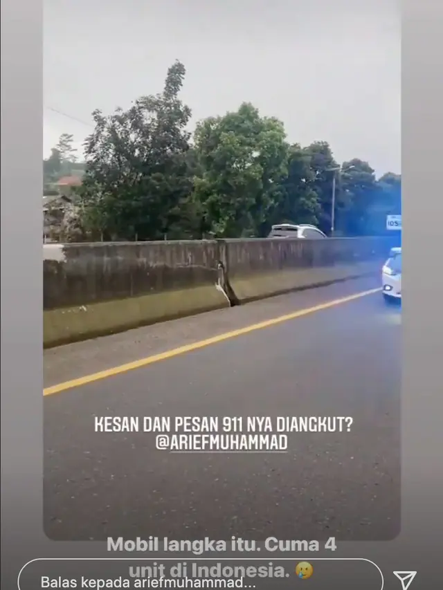 Unggahan Arief Muhammad soal Porsche Doni Salmanan disita aparat. (Foto: Dok. Instagram @ariefmuhammad)