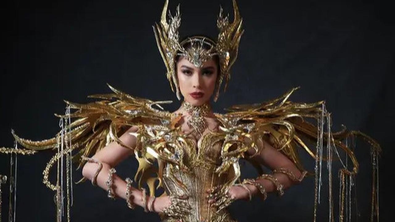 Cantiknya Kostum Nasional Miss Universe Indonesia Clara Shafira, Bertema Malaikat Pelindung Nusantara, Terbuat dari Plastik Daur Ulang
