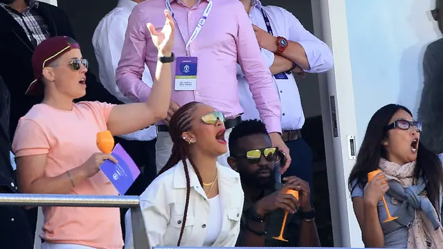 Rihanna saat menyaksikan Kejuaraan Dunia Kriket 2019