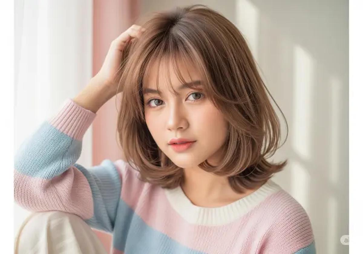 Hush Cut ala Korea/Model Rambut Shaggy Layer Sebahu (Sumber: gemini.com)